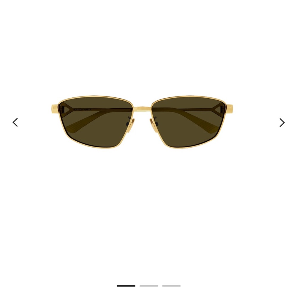 Bottega Veneta Gold and Brown Sunglasses